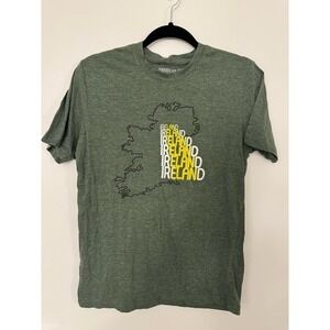 American Rag Green Ireland Map Cotton Blend Tee Shirt Size Small